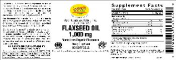VSN Vital Strength Nutrition Flaxseed Oil 1,000 mg - supplement
