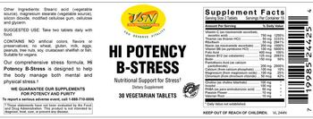 VSN Vital Strength Nutrition Hi Potency B-Stress - supplement
