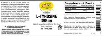 VSN Vital Strength Nutrition L-Tyrosine 500 mg - supplement
