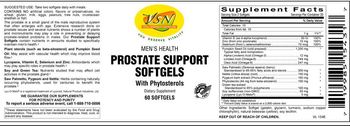VSN Vital Strength Nutrition Prostate Support Softgels With Phytosterols - supplement