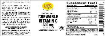 VSN Vital Strength Nutrition Raspberry-Cherry Chewable Vitamin C 500 mg - supplement