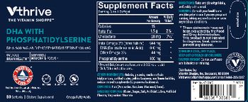 Vthrive The Vitamin Shoppe DHA with Phosphatidylserine - supplement