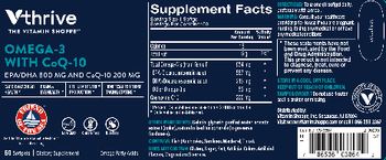Vthrive The Vitamin Shoppe Omega-3 with CoQ-10 - supplement