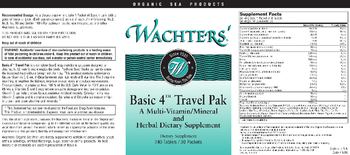 Wachters' Basic 4 Travel Pak - a multivitaminmineral and herbal supplementdietary supplement