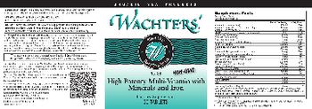 Wachters' No. 38 High Potency Multi-Vitamin With Minerals And Iron - supplement
