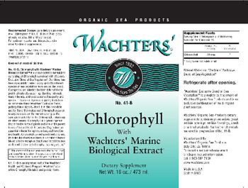 Wachters' No. 41-B Chlorophyll With Wachters' Marine Biological Extract - supplement