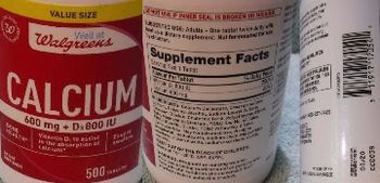 Walgreens Calcium 600 mg + D3 800 IU - supplement