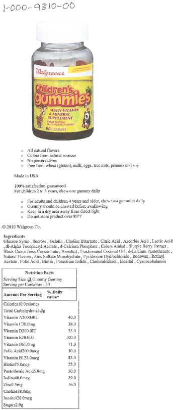 Walgreens Children's Gummies - multivitamin mineral supplement
