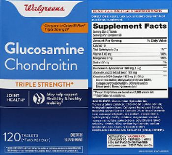 Walgreens Glucosamine Chondroitin Triple Strength - supplement