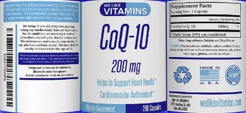 We Like Vitamins CoQ-10 200 mg - supplement