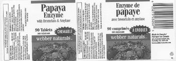 Webber Naturals Papaya Enzyme With Bromelain & Amylase - 