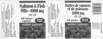 Webber Naturals Salmon & Fish Oils 1000 mg 180:120 - 