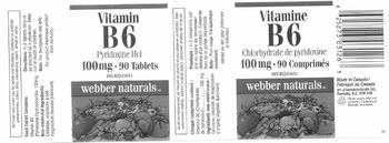 Webber Naturals Vitamin B6 100 mg - 