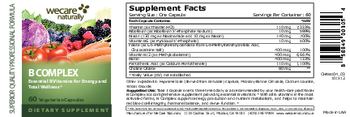 WeCare Naturally B Complex - supplement