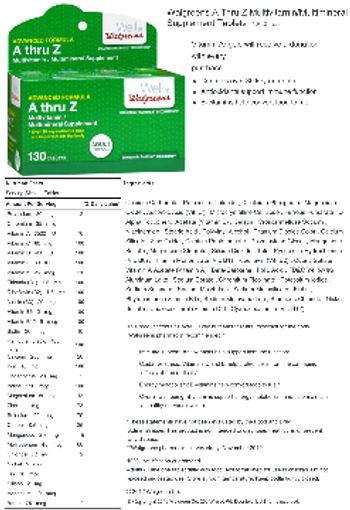 Well At Walgreens Advanced Formula A Thru Z - multivitamin multimineral supplement
