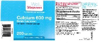 Well At Walgreens Calcium 600 mg - supplement