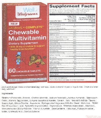Well At Walgreens Children's Complete Chewable Multivitamin - supplement