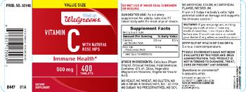 Well At Walgreens Vitamin C With Natural Rose Hips 500 mg - supplement