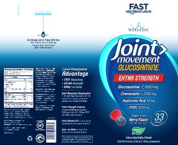 Wellesse Joint Movement Glucosamine Extra Strength Berry Flavor - supplement