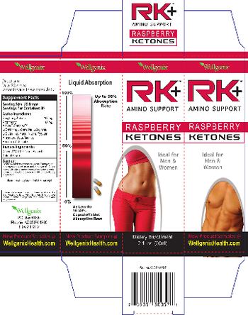 Wellgenix RK+ Amino Support Raspberry Ketones - supplement