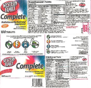 Western Family Complete - multivitamin multimineral supplement