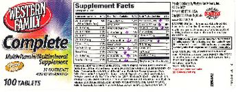 Western Family Complete - multivitamin multimineral supplement