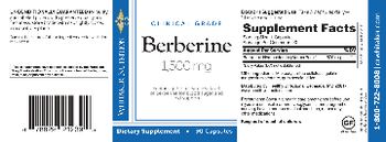 Whitaker Nutrition Berberine 1,500 mg - supplement