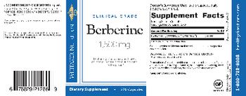 Whitaker Nutrition Clinical Grade Berberine 1,500 mg - supplement
