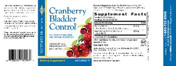 Whitaker Nutrition Cranberry Bladder Control - supplement