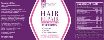 Whole Body Research Hair Repair Advanced Formula For Women - supplement