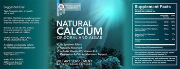 Whole Body Research Natural Calcium Of Coral And Algae - supplement