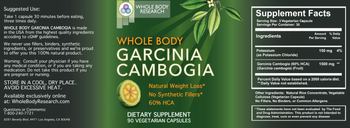 Whole Body Research Whole Body Garcinia Cambogia - supplement
