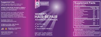 Whole Body Research Women's Hair Repair Advanced Formula - supplement