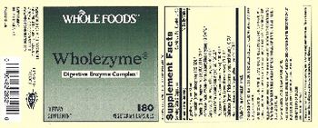 Whole Foods Wholezyme - supplement