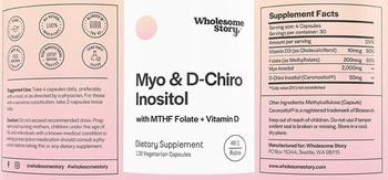 Wholesome Story Myo & D-Chiro Inositol - supplement