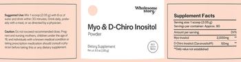 Wholesome Story Myo & D-Chiro Inositol Powder - supplement