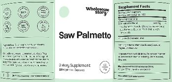 Wholesome Story Saw Palmetto 500 mg - supplement
