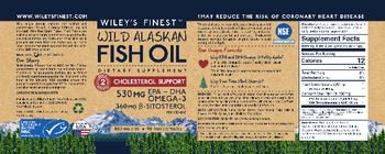 Wiley's Finest Wild Alaskan Fish Oil Cholesterol Support - supplement
