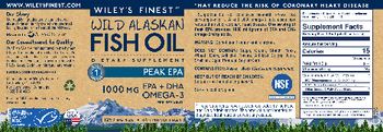 Wiley's Finest Wild Alaskan Fish Oil Peak EPA 1250 mg - supplement