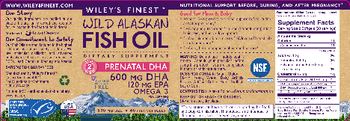 Wiley's Finest Wild Alaskan Fish Oil Prenatal DHA 600 mg - supplement