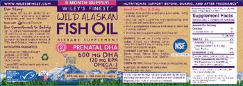 Wiley's Finest Wild Alaskan Fish Oil Prenatal DHA 600 mg - supplement