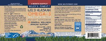 Wiley's Finest Wild Alaskan Omega-3 plus Vitamin D3 - supplement