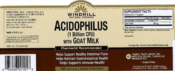 Windmill Acidophilus With Goat Milk - supplement