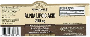 Windmill Alpha Lipoic Acid 200 mg - supplement