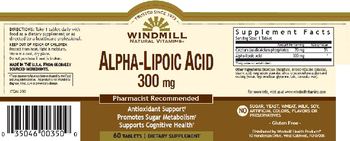 Windmill Alpha-Lipoic Acid 300 mg - supplement