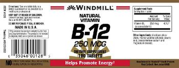 Windmill B-12 250 mcg - supplement