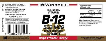 Windmill B-12 500 mcg - supplement