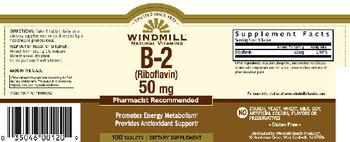 Windmill B-2 (Riboflavin) 50 mg - supplement