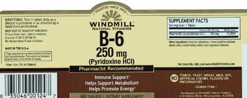 Windmill B-6 250 mg - supplement