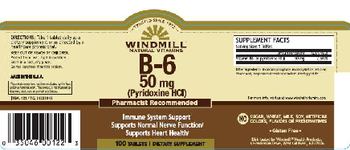 Windmill B-6 50 mg - supplement